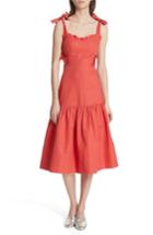 Women's Rebecca Taylor Sleeveless Ruffle Hem Dress - Red