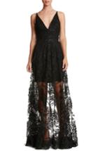 Women's Dress The Population Sidney Lace Gown - Black