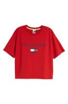 Women's Tommy Jeans Logo Tee - Red