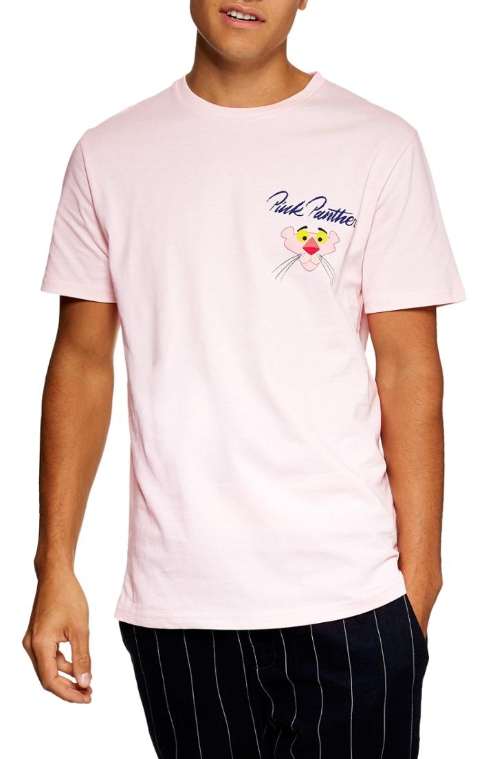 Men's Topman Pink Panther Graphic T-shirt - Pink