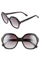 Women's Fendi 56mm Oversize Sunglasses - Black