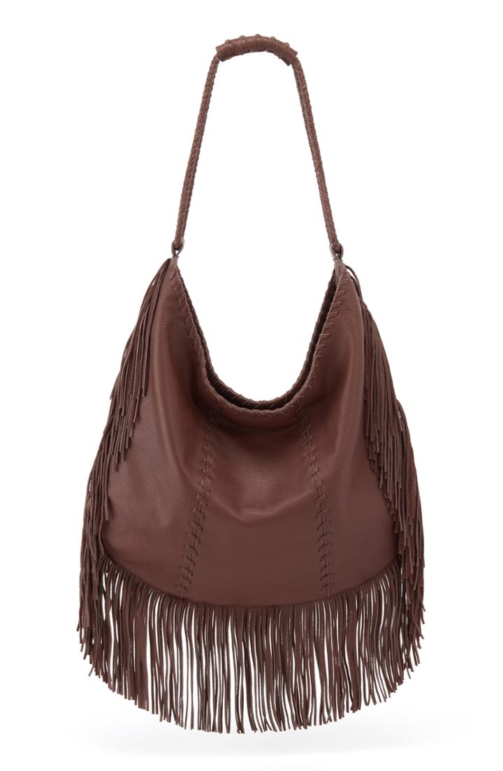 Hobo Gypsy Fringe Calfskin Leather Hobo -