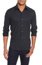 Men's Culturata Slim Fit Geo Print Twill Sport Shirt - Black