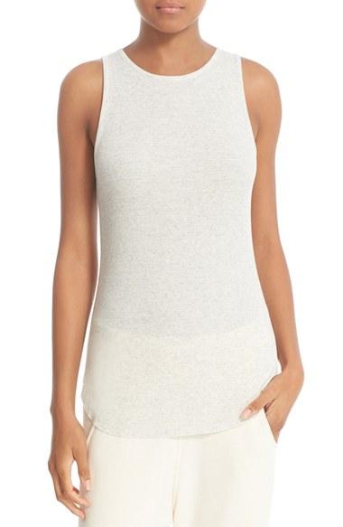 Women's Vince High Neck Tank - White