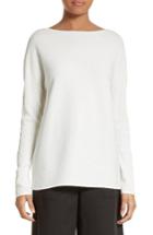 Women's Lafayette 148 New York V-back Ribbed Sweater