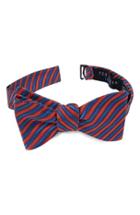 Men's Ted Baker London Stripe Silk Bow Tie, Size - Orange