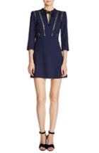 Women's Maje Cutout Trim Minidress - Blue