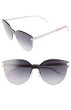 Women's Tommy Hilfiger 99mm Rimless Cat Eye Sunglasses - Matte Palladium
