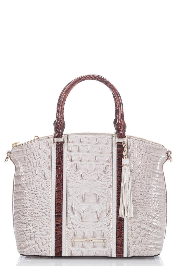 Brahmin Duxbury Croc Embossed Leather Satchel -