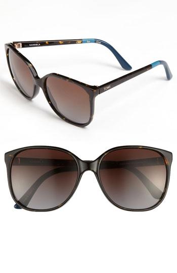Toms 'sandela' 57mm Sunglasses Ebony Tortoise