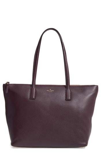 Kate Spade New York Young Lane - Nyssa Leather Tote - Burgundy