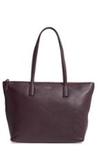 Kate Spade New York Young Lane - Nyssa Leather Tote - Burgundy
