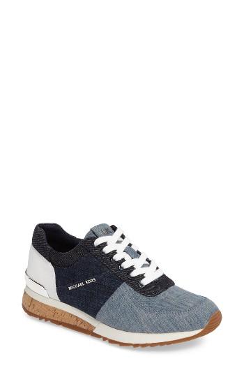 Women's Michael Michael Kors Allie Metallic Sneaker M - Blue
