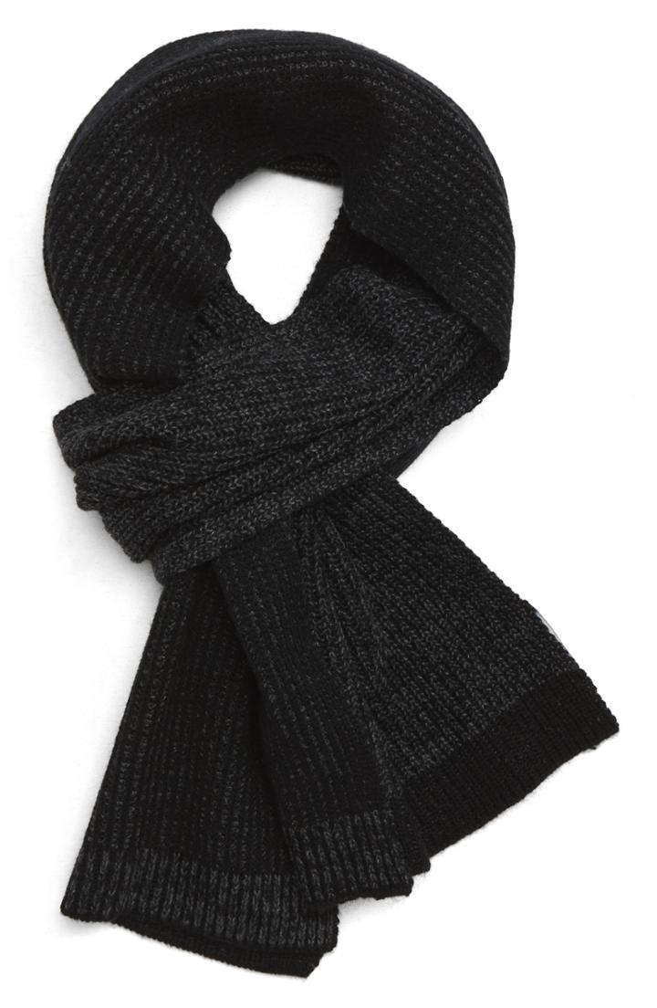 Men's Nordstrom Men's Shop Rib Knit Scarf, Size - Black