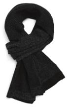 Men's Nordstrom Men's Shop Rib Knit Scarf, Size - Black