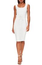 Women's Missguided Corset Belt Body-con Dress Us / 6 Uk - Ivory