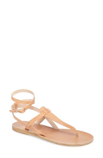 Women's Ancient Greek Sandals Estia Ankle Wrap Sandal Us / 41eu - Beige
