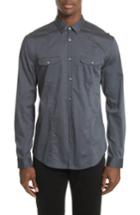 Men's John Varvatos Collection Extra Trim Fit Military Inspired Sport Shirt