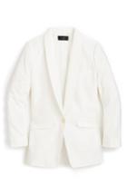 Women's J.crew Unstructured Shawl Collar Cotton Linen Blazer - White
