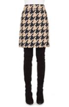 Women's Akris Punto Houndstooth Jacquard Skirt - Beige