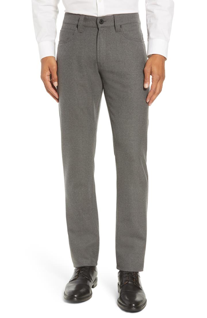 Men's Bugatchi Slim Fit Wool Blend Pants - Purple
