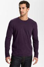 Men's James Perse Long Sleeve Crewneck T-shirt (s) - Red