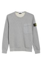 Men's Stone Island Pocket Sweatshirt, Size - Grey