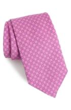 Men's David Donahue Medallion Circle Silk Tie, Size - Pink