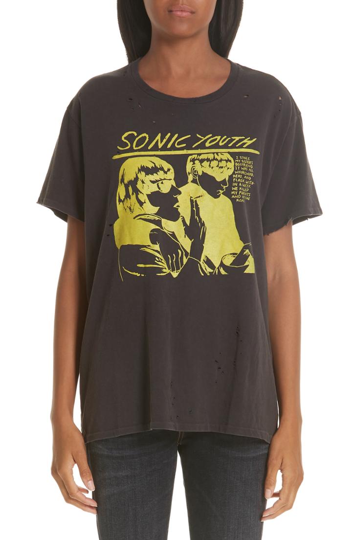 Women's R13 Sonic Youth Print Tee - Black