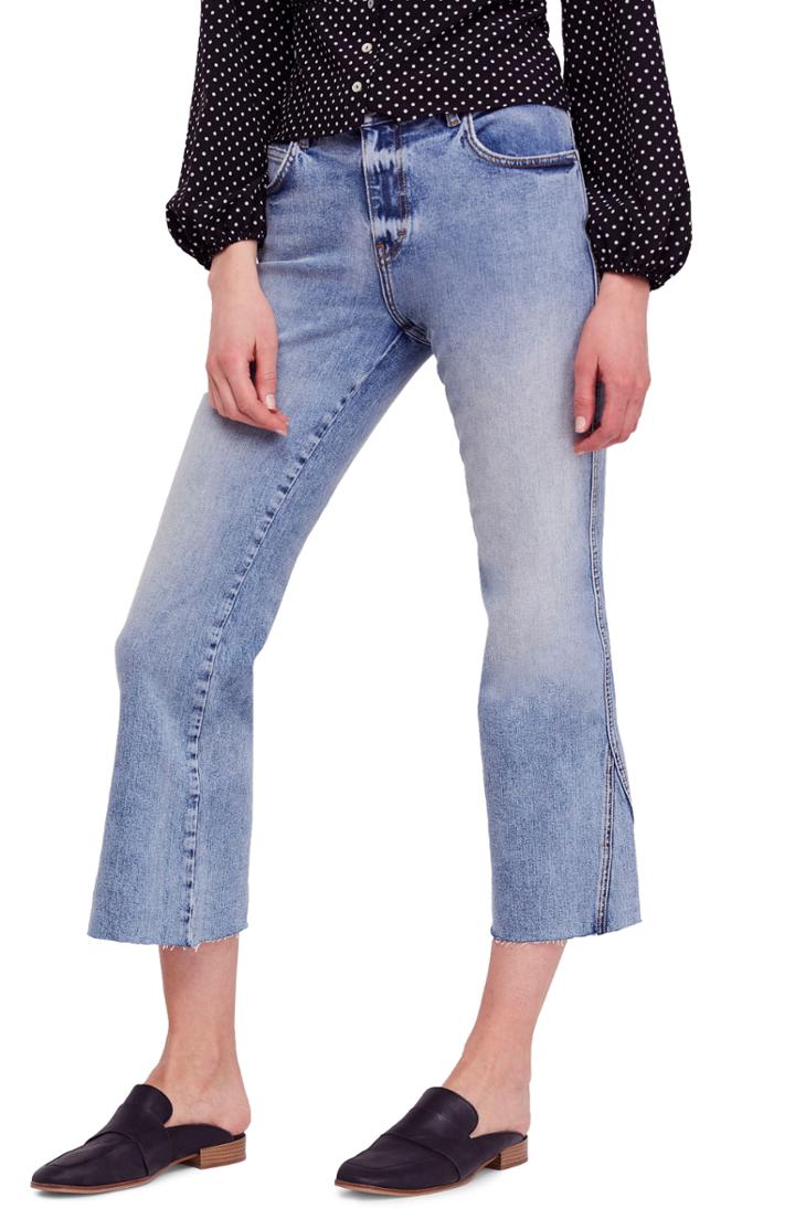 Women's We The Free By Free People Rita Crop Flare Jeans - Blue