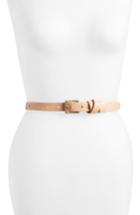 Women's Madewell Crisscross Leather Skinny Belt /small - Linen