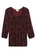 Women's Michael Michael Kors Lace Peasant Top - Burgundy