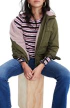 Women's Madewell Faux Shearling Trimmed Surplus Jacket - Green