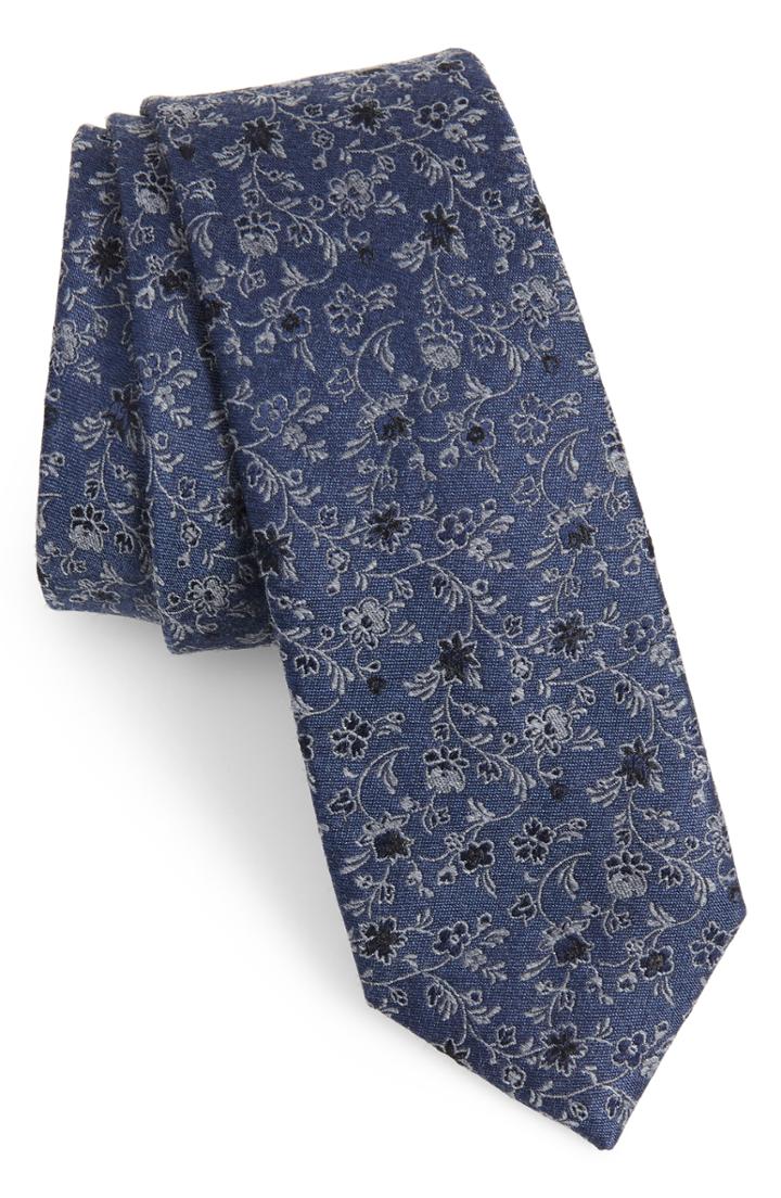 Men's Calibrate Beaben Floral Wool & Silk Tie