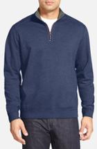 Men's Tommy Bahama Flip Side Reversible Quarter Zip Twill Pullover - Blue