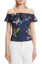 Women's Ted Baker London Imygen Off The Shoulder Top - Blue