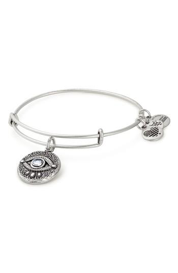 Women's Alex And Ani Evil Eye Adjustable Wire Bangle
