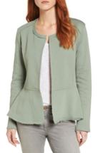 Women's Caslon Knit Peplum Jacket - Green