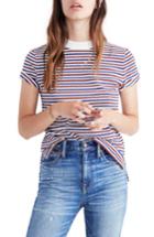 Women's Madewell Retro Stripe Tee, Size - White