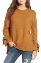 Women's Dreamers By Debut Flared Tie Sleeve Sweater - Brown