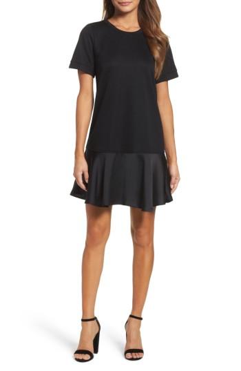 Women's Chelsea28 Ruffle Hem Sweatshirt Dress - Black