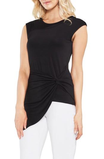 Women's Vince Camuto Twist Front Stretch Jersey Top - Black