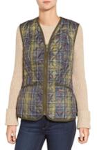 Women's Barbour 'betty' Tartan Print Quilted Liner Us / 10 Uk - Green
