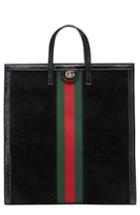 Gucci Ophidia House Web Suede Tote - Black