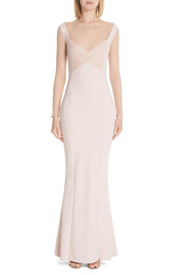 Women's Chiara Boni La Robe Abros Illusion Trumpet Gown