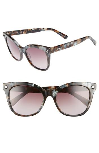 Women's Longchamp 55mm Cat Eye Sunglasses - Marble Brown