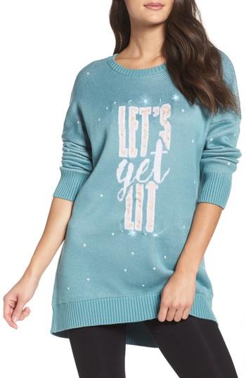 Women's Honeydew Led Light-up Sweater