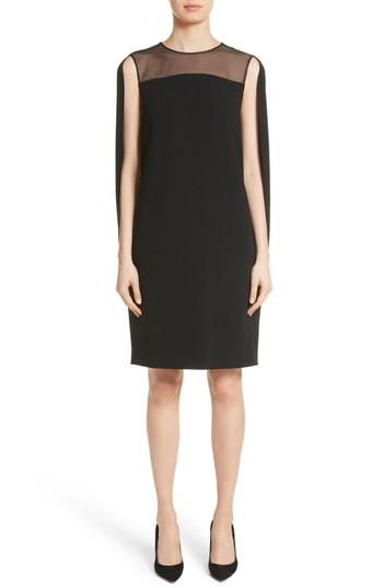 Women's Max Mara Sospiro Cape Shift Dress - Black