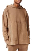 Men's Topman Aaa Collection Panelled Oversize Hoodie - Brown