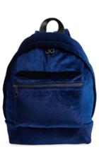 Chelsea28 Velvet Backpack - Blue